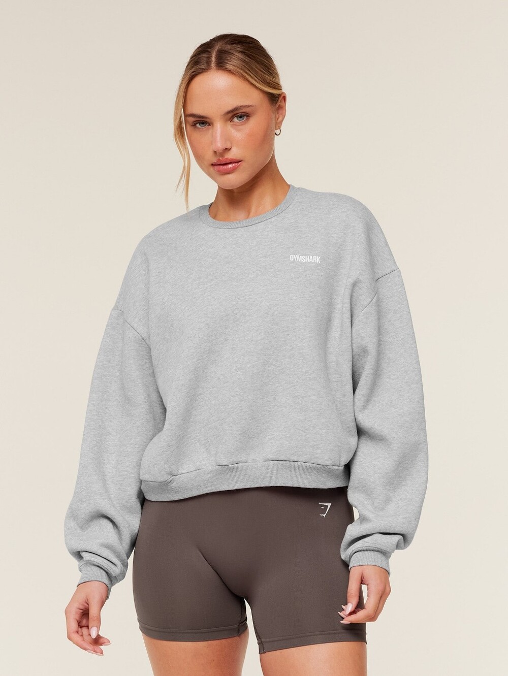 Gymshark Women's Grey Cropped Crew Sweatshirt ZS Small New No Bag